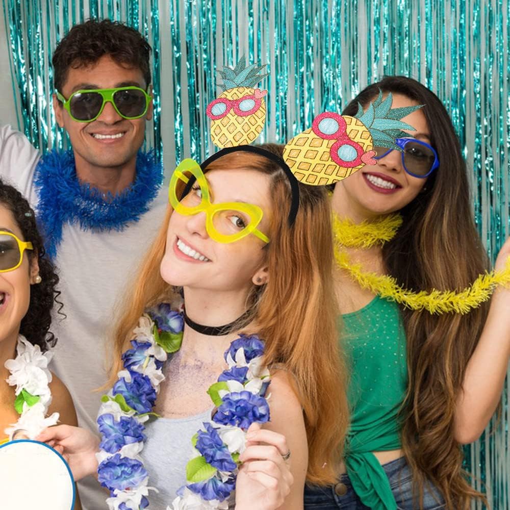 6Pcs Hawaiian Party Headbands Tropical Head Boppers Flamingo Palm Tree Pineapple Luau Party Headbands Decorations - Image 8