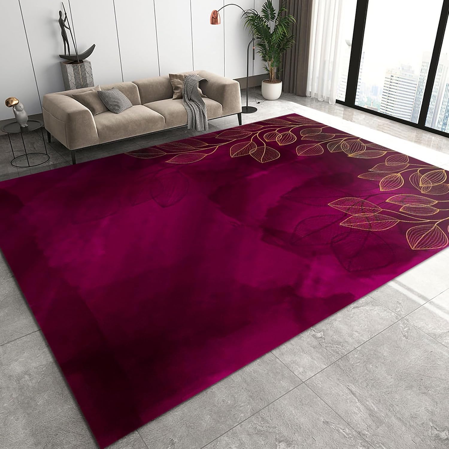 Area Rug 3D Printed Colorful Plant Rose Flower Floor Mat Polyester Soft Material Non Slip Carpet Easy Clean For Bedroom Hall Kitchen Living Room Kids Room Doormat Carpet 80 X 160 Cm -4O3G0O4J0F