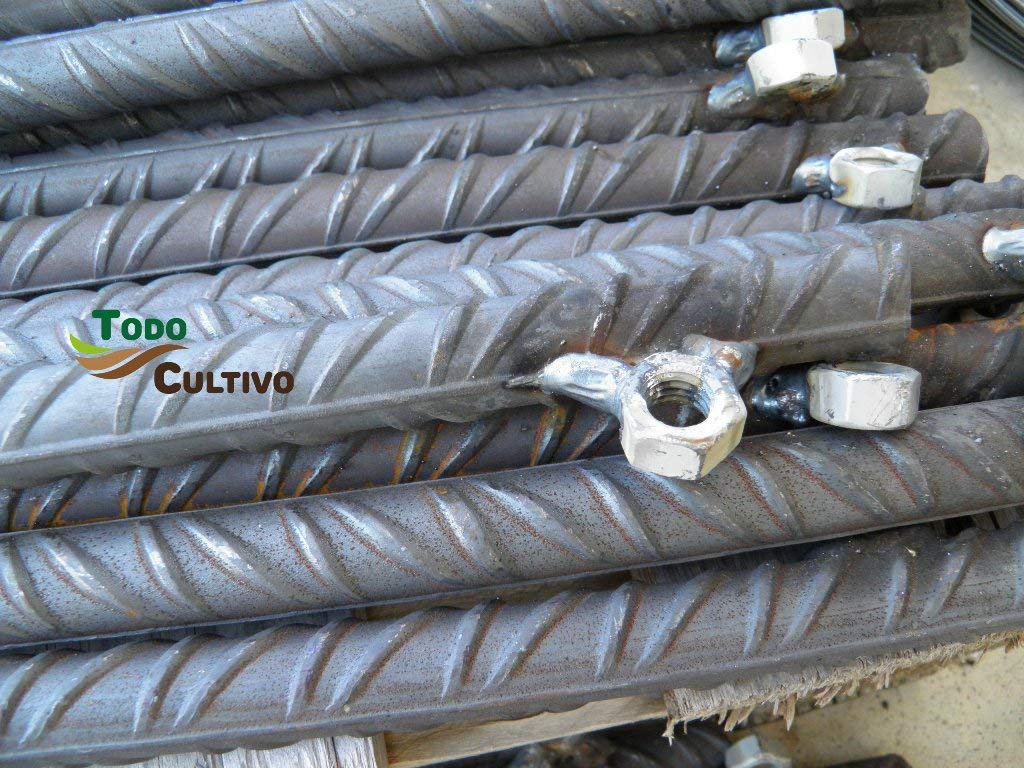 Pica anclaje de acero corrugado de 750 mm. x 20 mm (4uds). Muy resistente al arrastre. Pack 4 unidades