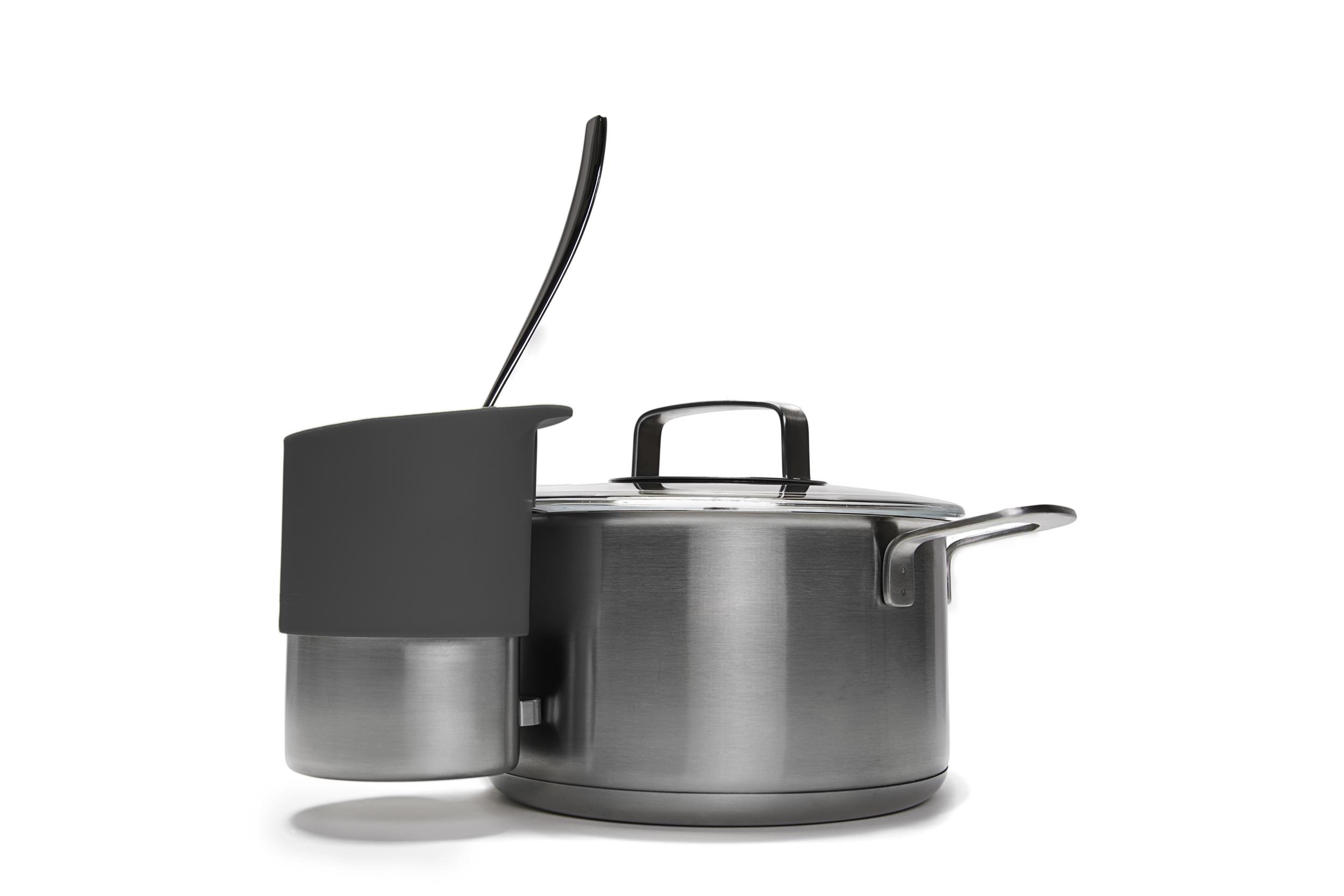 Grip Utensil Holder, Stainless-Steel, Grey, 11 x 11 x 11 cm - Image 3