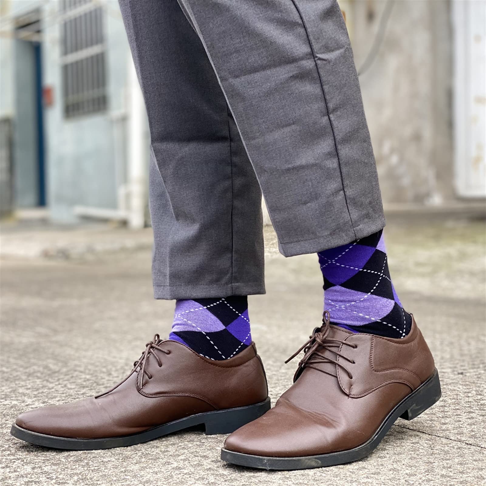 Calzini da Uomo Calze in Cotone Morbido e Traspirante Business Casual Happy Classic Gentleman Abbigliamento Plus Size Calzini da Ciclismo Calzini da Ciclismo