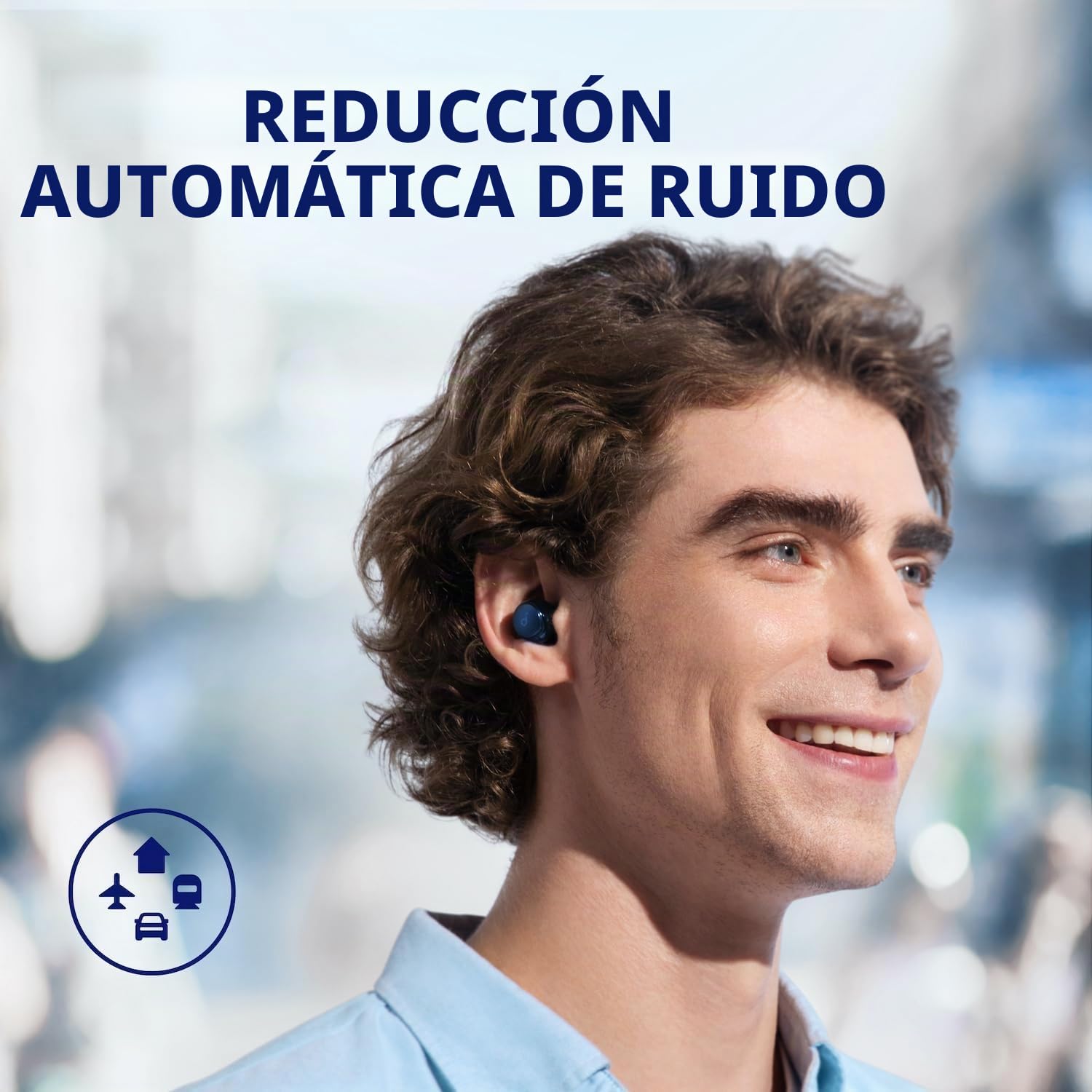 Soundcore by Anker Space A40 Auriculares Inalámbricos Bluetooth Cancelación Ruido Activa Adaptativo, 50H Reproducción Total, Hi-Res Sonido LDAC, Ajuste Cómodo, 6 Mics, Carga inalámbrica, Carga rápida