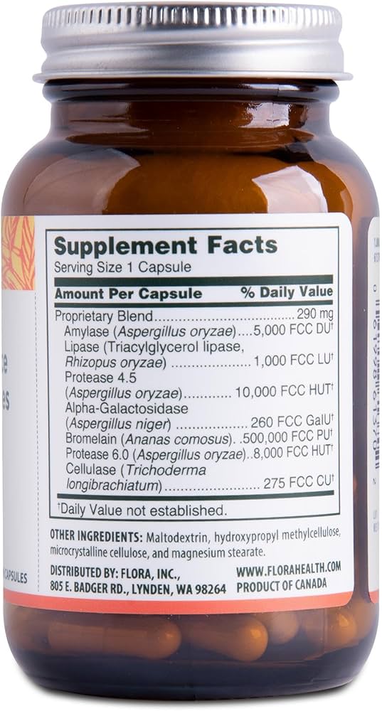 Amazon.com: Flora Daily Maintenance Digestive Enzymes - Contains 7