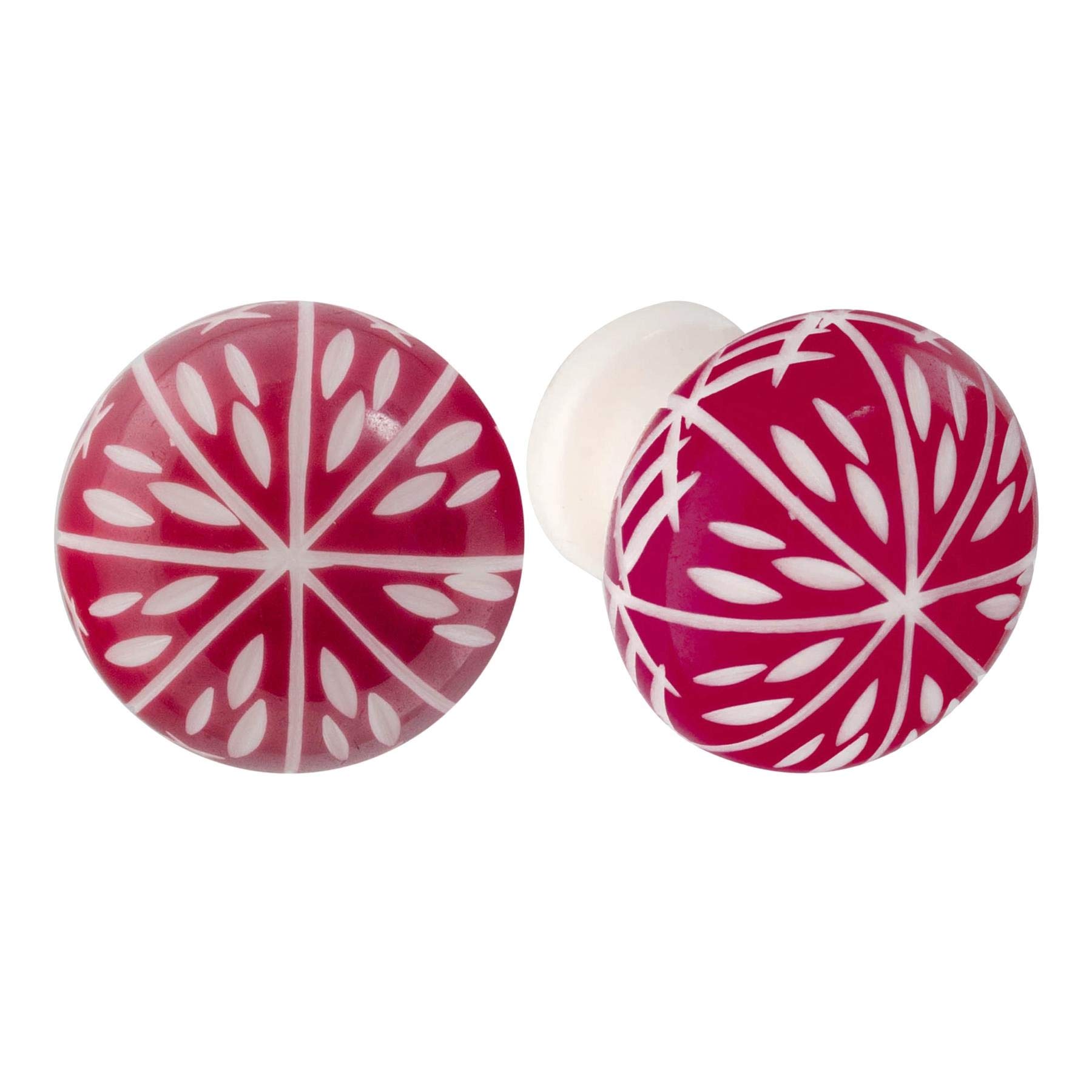Nicola Spring Resin Cupboard Drawer Handle Knobs - Purple - Pack of 12