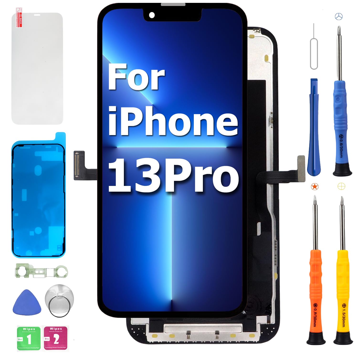 for iPhone 13 Pro Screen Replacement 6.1 Inch LCD 3D Touch Display