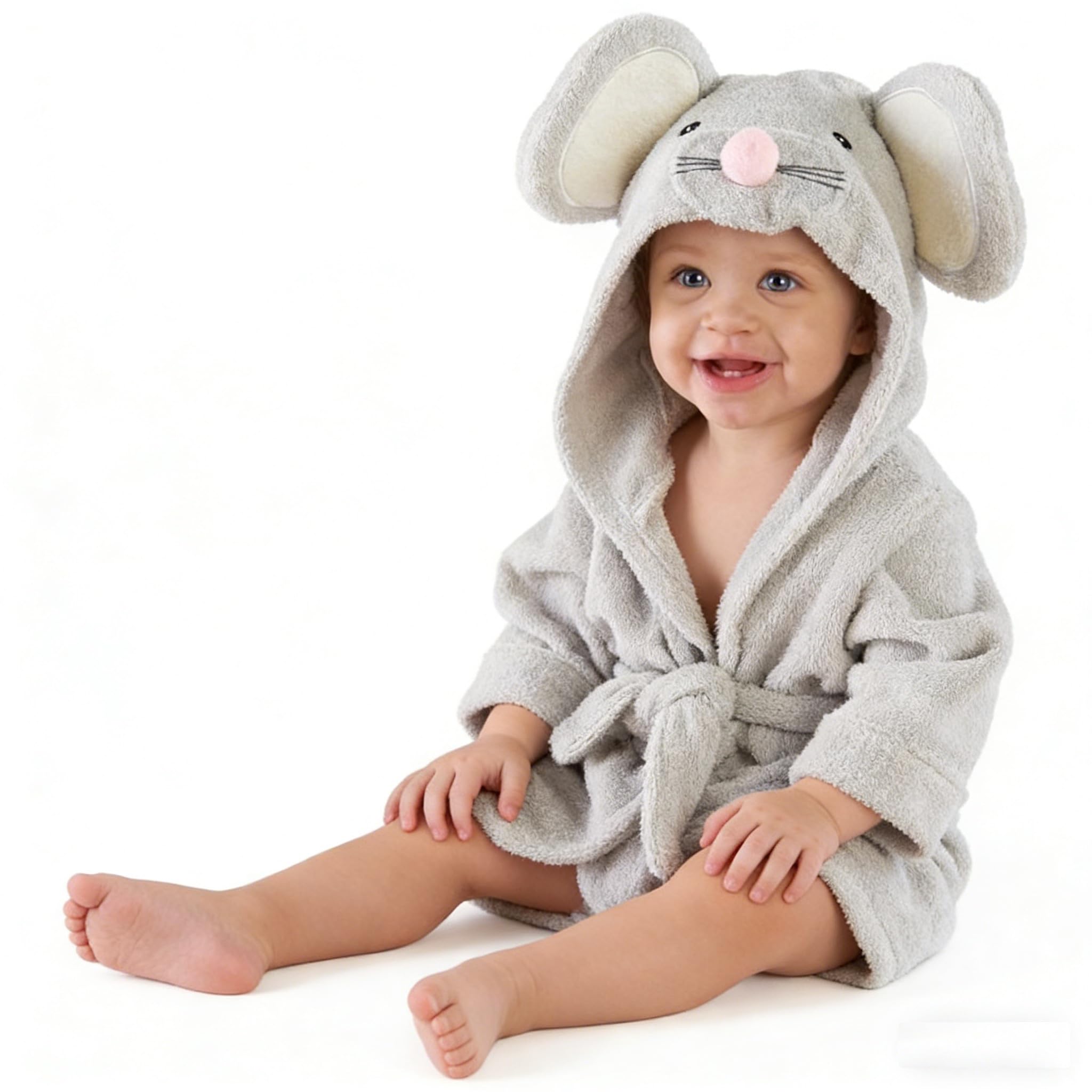 Baby Boy Bathrobe Hooded Towels Unisex Infant Bath robe Towel For Toddle Terry Ultra Absorbent Durable Blankets