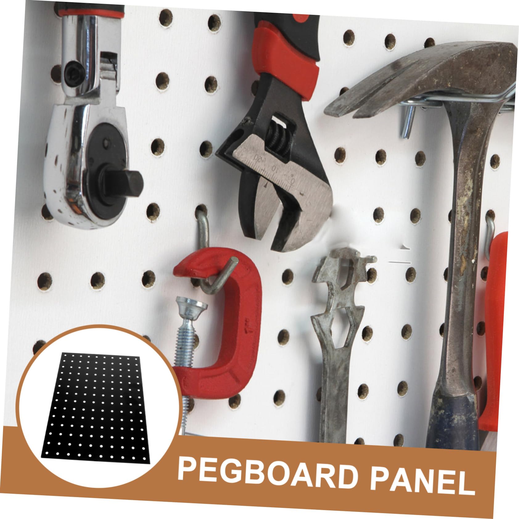 Tablero Perforado de Metal Negro para Montaje en Pared Diseño Fácil de Instalar y Material de Hierro Adecuado para Garaje y Banco de Trabajo