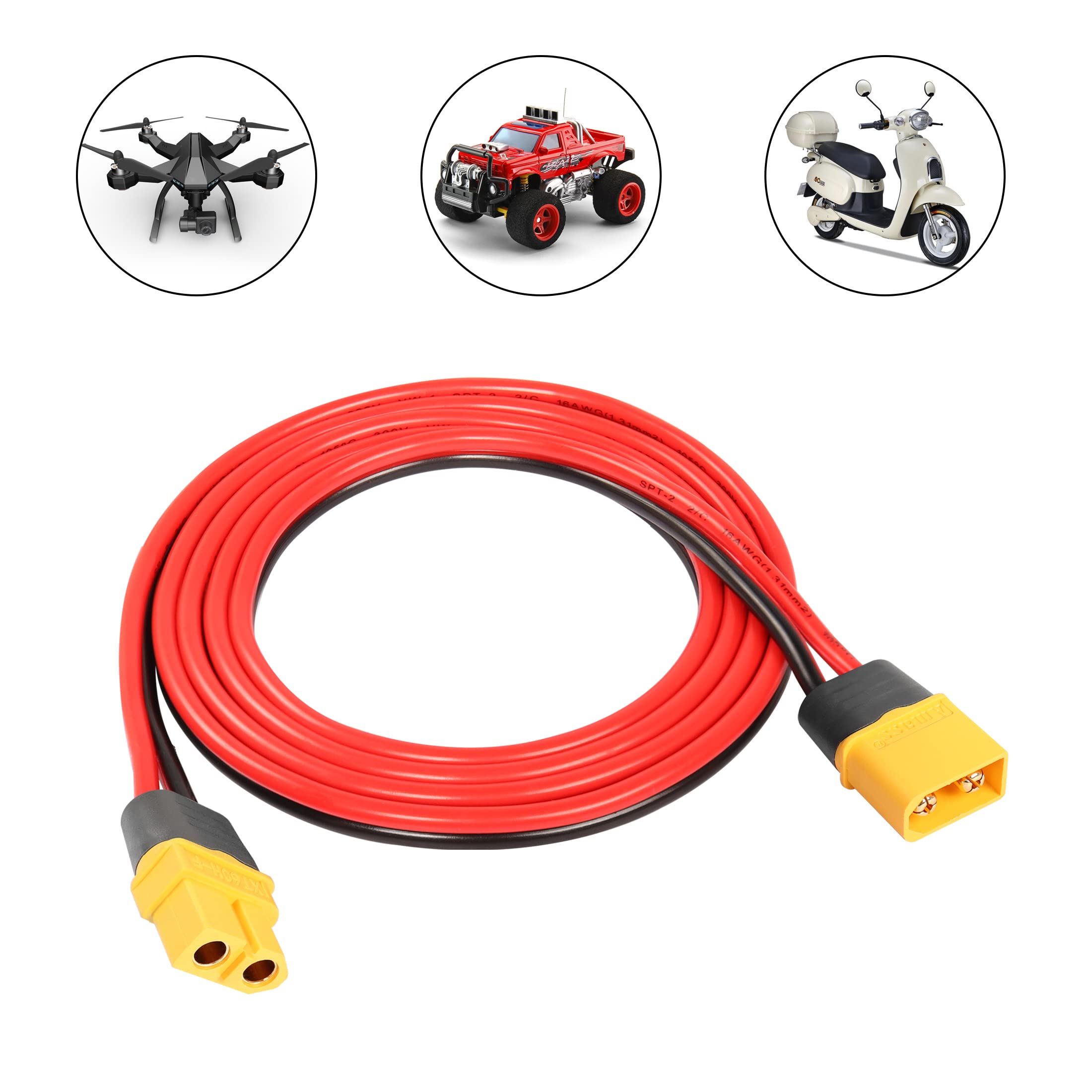 Clip a coccodrillo per cavo connettore XT60 per strumento di misura SKYRC NC2500 Pro Linea di corsa del motore 14AWG 20 cm  26