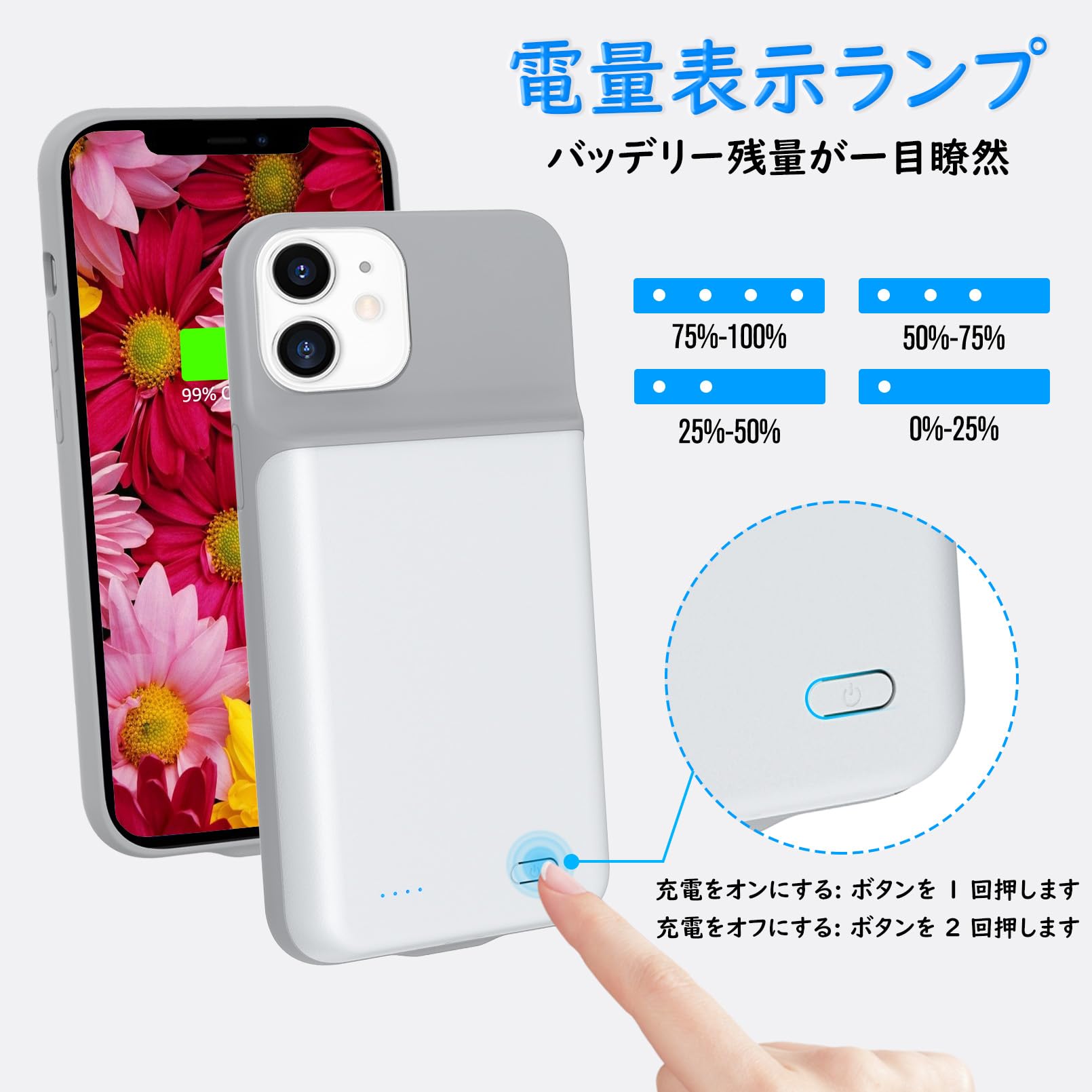 Amazon | DOKYW iPhone 12mini/13mini バッテリーケース 5000mAh 