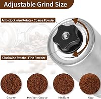 Sequpr Kézi Kávéőrlő Rozsdamentes Acél Kávébab Darálógép Espresso French Press 3