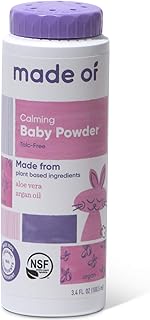 MADE OF Organic Baby Powder- Organic Corn Starch Baby Powder for Sensitive Skin and Eczema - NSF Organic Certified - Made ...