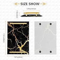 Vista 3 de Bandeja de tocador de mármol negro dorado para mostrador de baño, bandeja rectangular de mármol, bandejas decorativas de cocina, bandejas