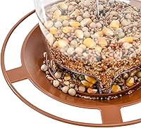 Vista 7 de Comedero para pájaros colgante al aire libre para semillas de aves silvestres, marrón