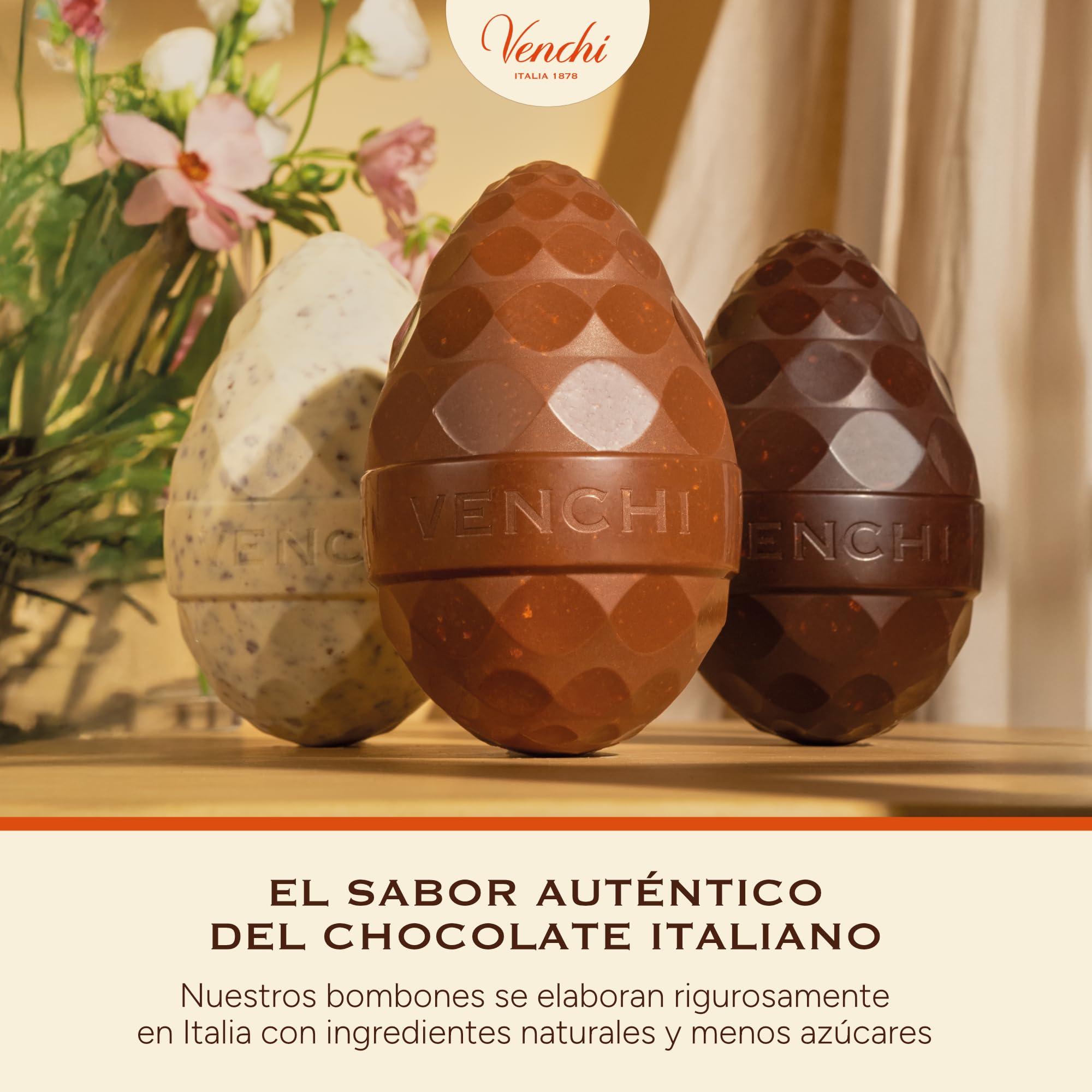 Venchi - Huevo de Chocolate Chocoviar Pistacho, 330 Gr, Sabor Chocolate Blanco y Pasta de Pistacho, Sin Gluten, con Sorpresa, Colección de Pascua Venchi, Idea de Regalo