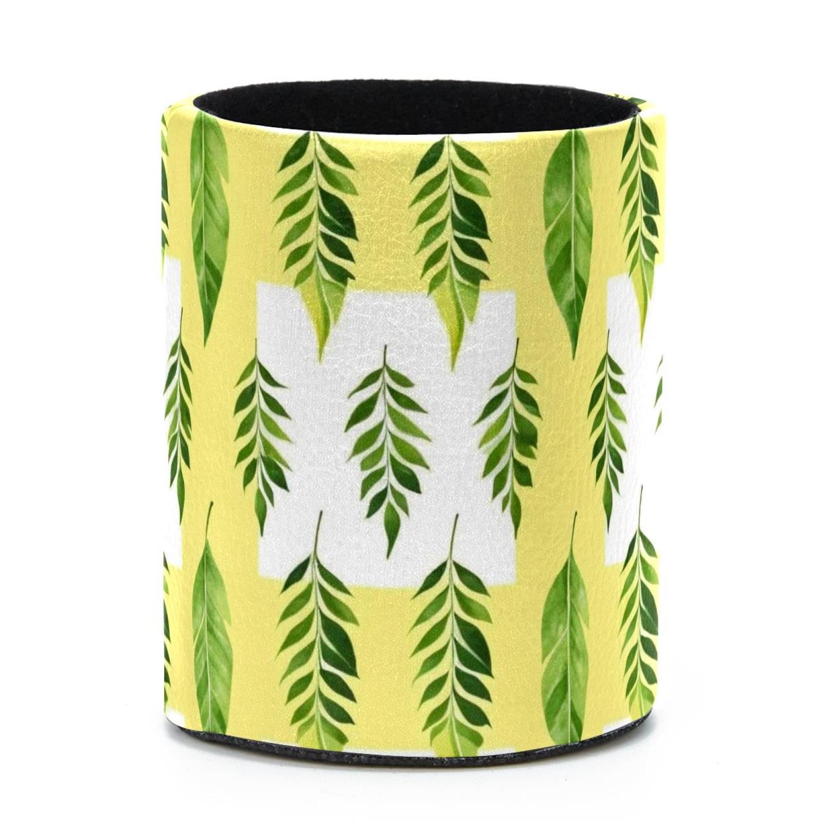 VAPOKF Round Pencil Holders for Desk, Leaf Pen Holders Pen Pot Makeup Brushes Storage Desktop Stationery Supplies Organiser for Home Office