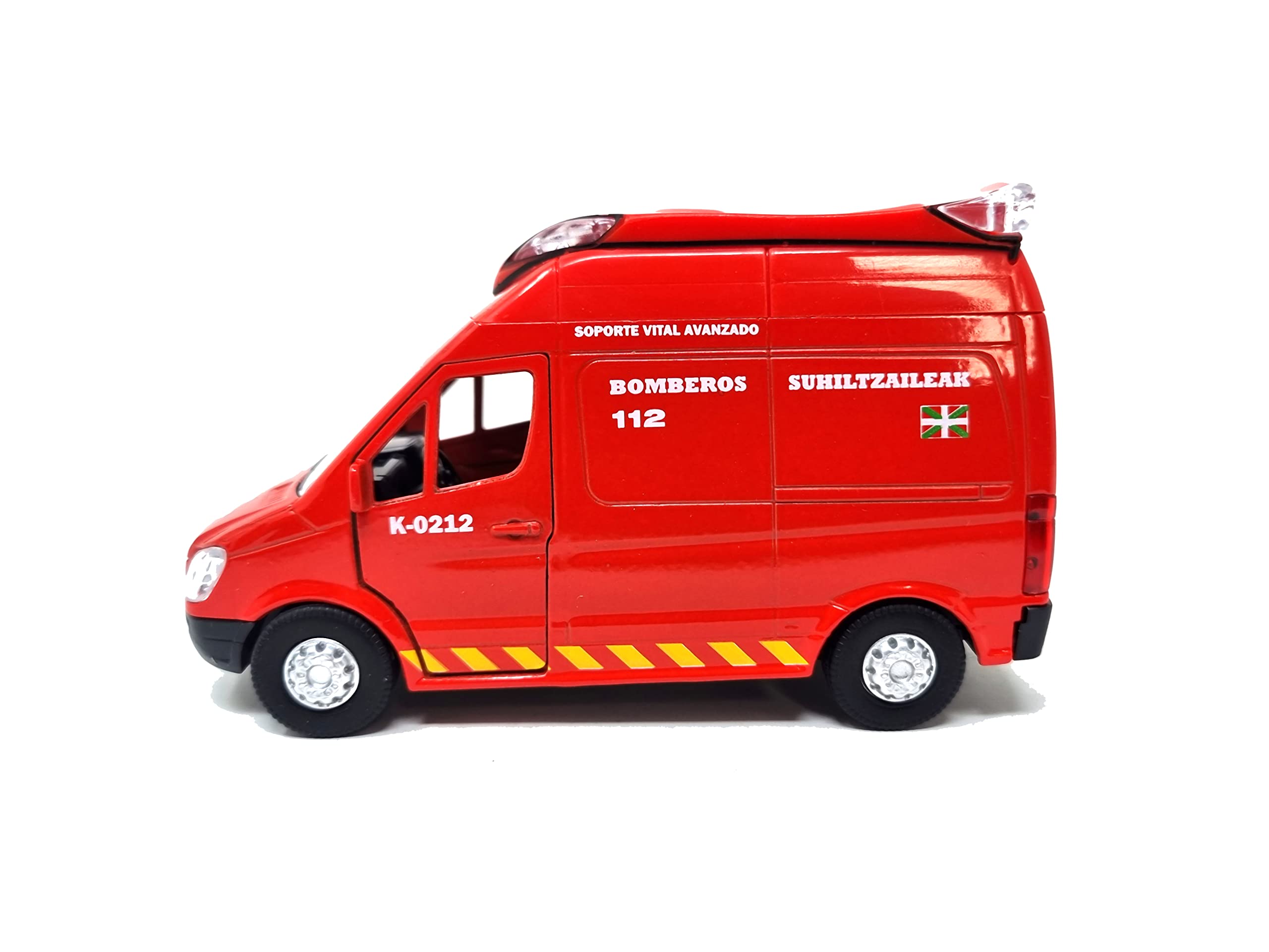 PLAYJOCS GT-8106 VEHÍCULO AMBULACIA SUHILTZAILEAK. Vehículo metálico, Juguete Ideal para niños y coleccionistas.