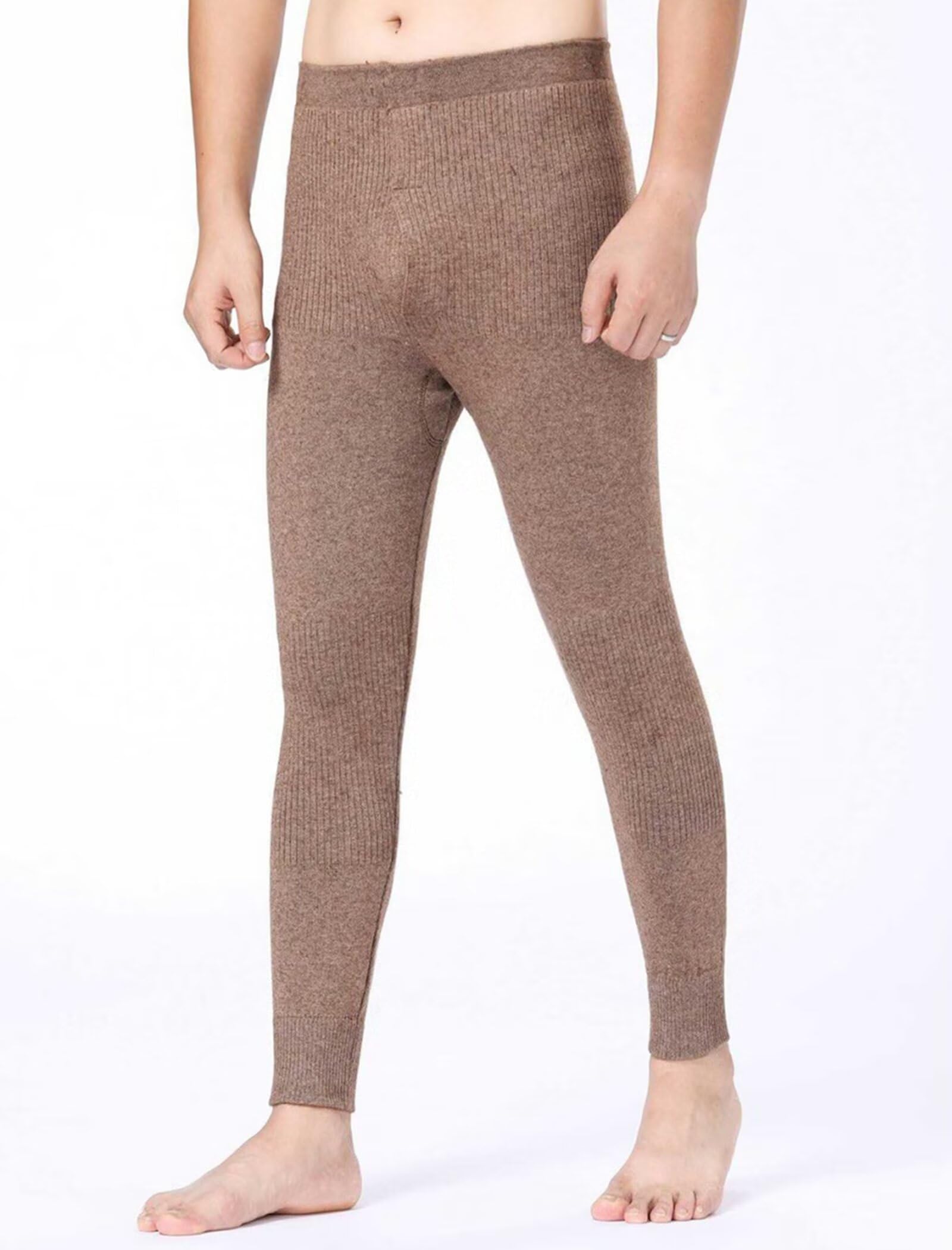 100% Cachemira Ropa Interior térmica Pantalones para Hombre, Pantalones térmicos para los Hombres, los Pantalones de Capa Base de Invierno al Aire Libre