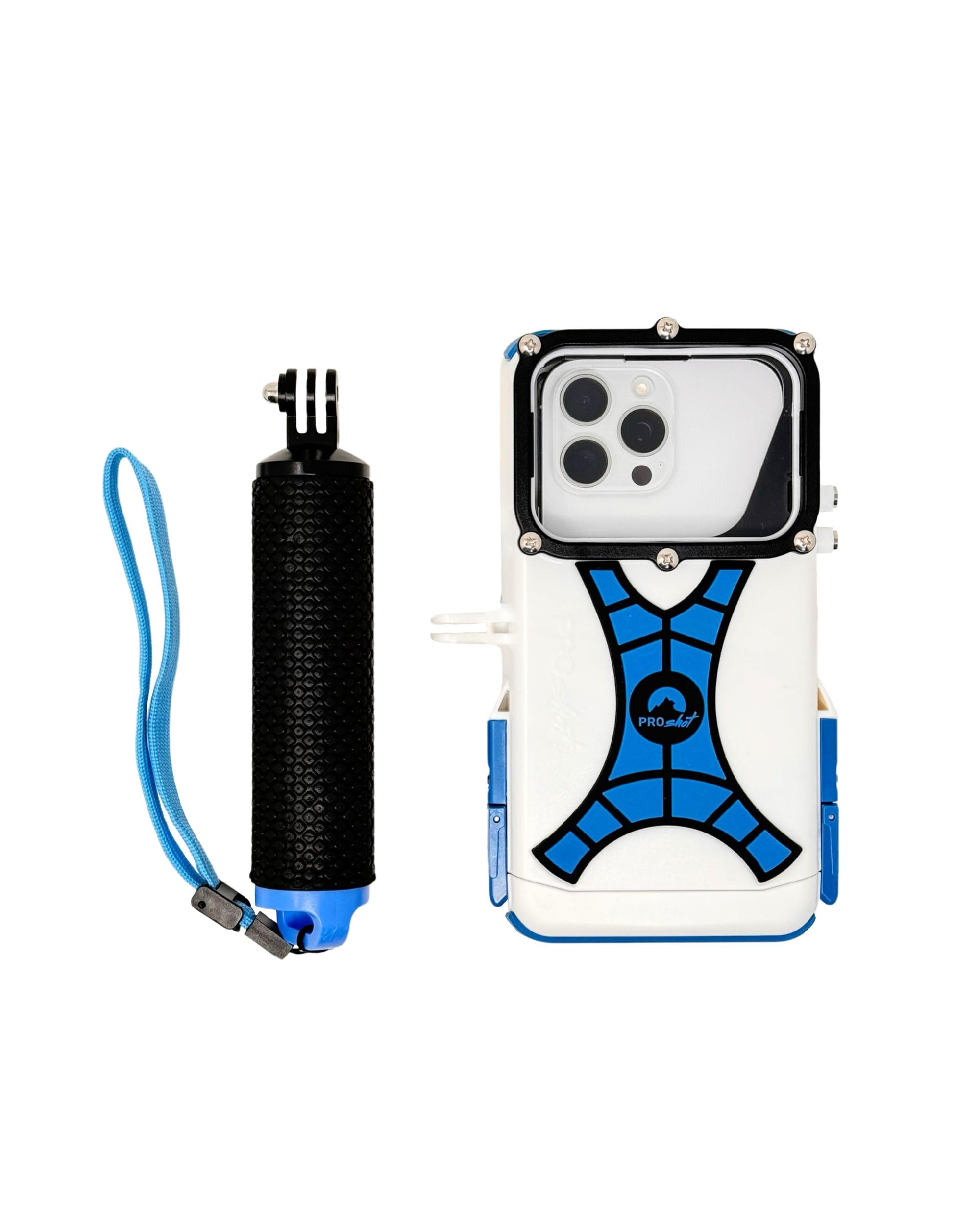Pro Shot Touch Case 2.0 - Wasserdichtes iPhone-Gehäuse, bewertet bis zu 50 Fuß, kompatibel mit allen iPhones, ideal zum Schnorcheln, Shallow-Tauchen und Wassersport.(Passend für alle iPhones