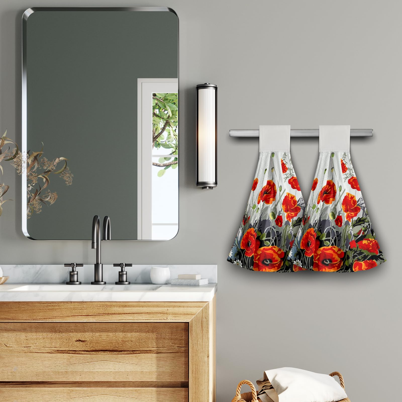 Torchons De Cuisine En Lin 100% LinenMe - Lot De 2, 45x66 Cm, Naturel/vert Forêt, Fabriqués En Lituanie, Très Absorbants