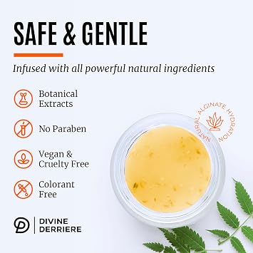 Divine Derriere Vajacial Hydrogel Mask - Premium Modeling Mask with Turmeric & Vitamin C - Deeply Purifying & Super Hydrating Facial & Vajacial Masks, Hydro jelly Peel-Off Powder (Full Kit)