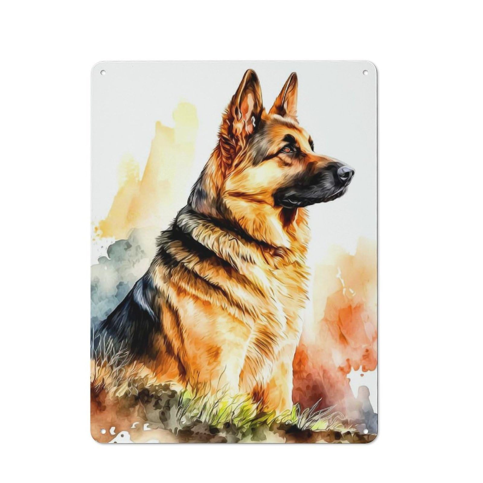 Junmoney Shepherd Metal Wall Sign 40X30cm Featuring For Bar Or Restaurant, For Themed Interiors In Bars And Restaurants