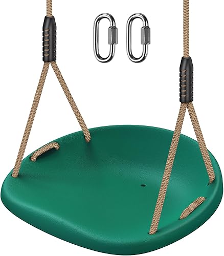 Miniatura 13 de SELEWARE Asiento de columpio resistente para adultos y niños, columpio de árbol con cuerdas a prueba de inclemencias del tiempo, accesorios para A: