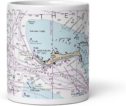 Vista 5 de Florida to the Abacos Bahamas Nautical, 15oz - NOAA Cartas Náuticas