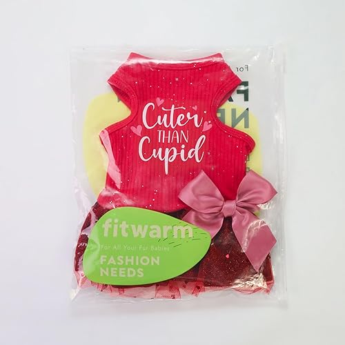 Miniatura 7 de Fitwarm Cuter Than Cupid - Vestido de tul para perro, traje de San Valentín, ropa de perro para perros pequeños y niñas, ropa divertida para perros,