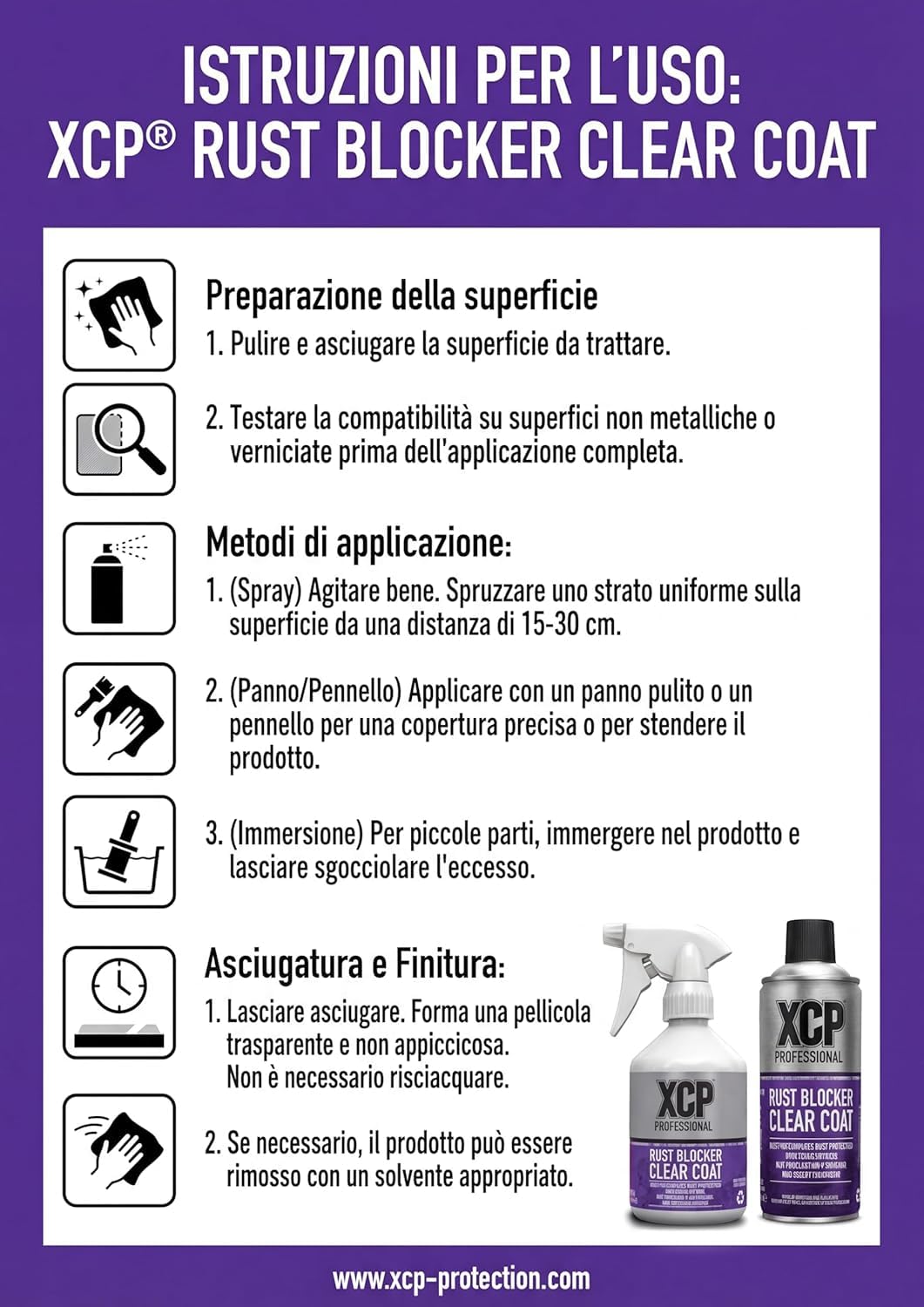 Protettivo Anticorrosivo Clear Coat 400ml – XCP Rust Blocker Clear Coat per Moto, Auto e Barche