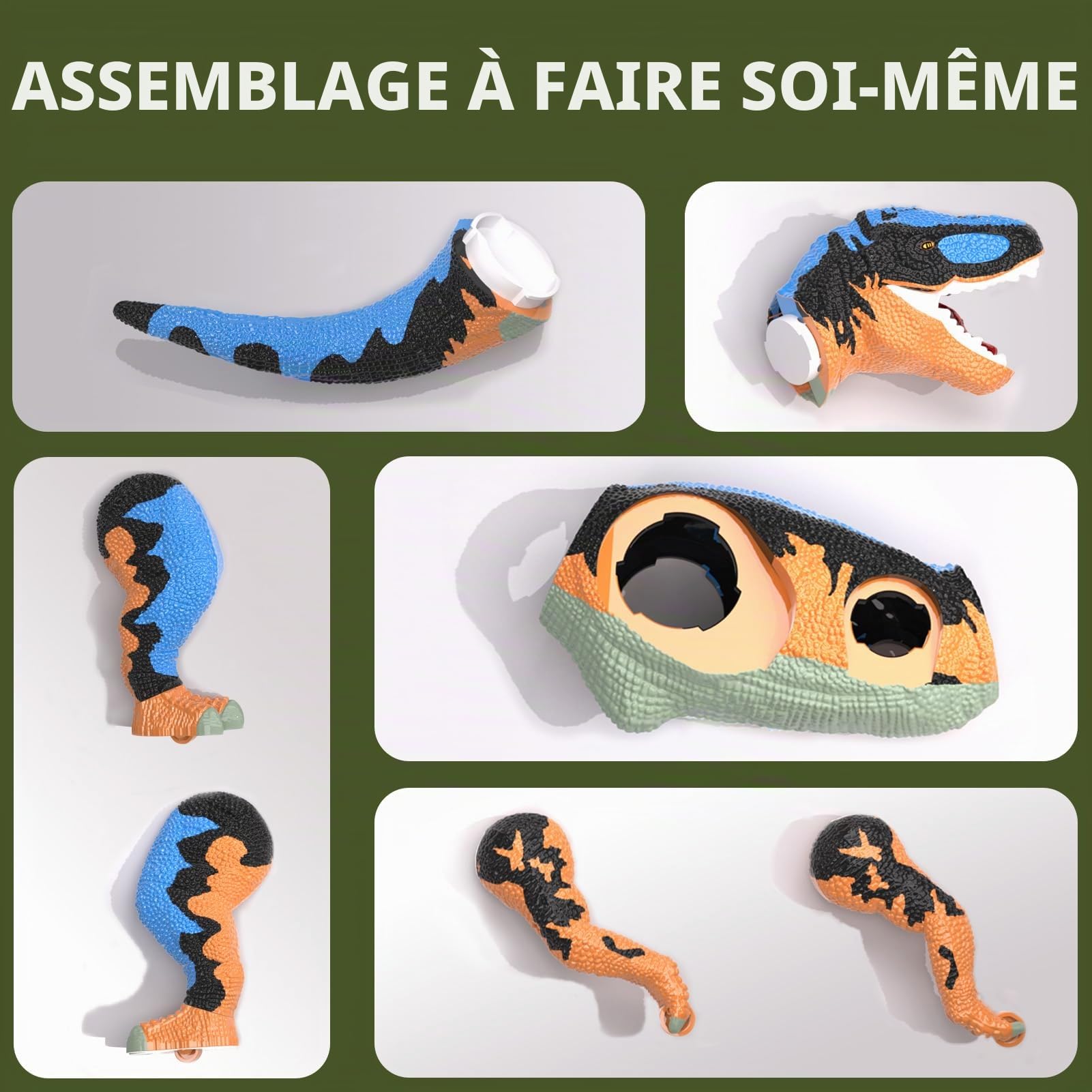 Grand Jouet Dinosaure Tyrannosaurus Rex avec 10 Mini-Dinosaures, brumisateur à Eau et Rayon Lumineux Rouge, rugissements de Tonnerre et Effets sonores pour Enfants de 3, 4, 5, 6 Ans.