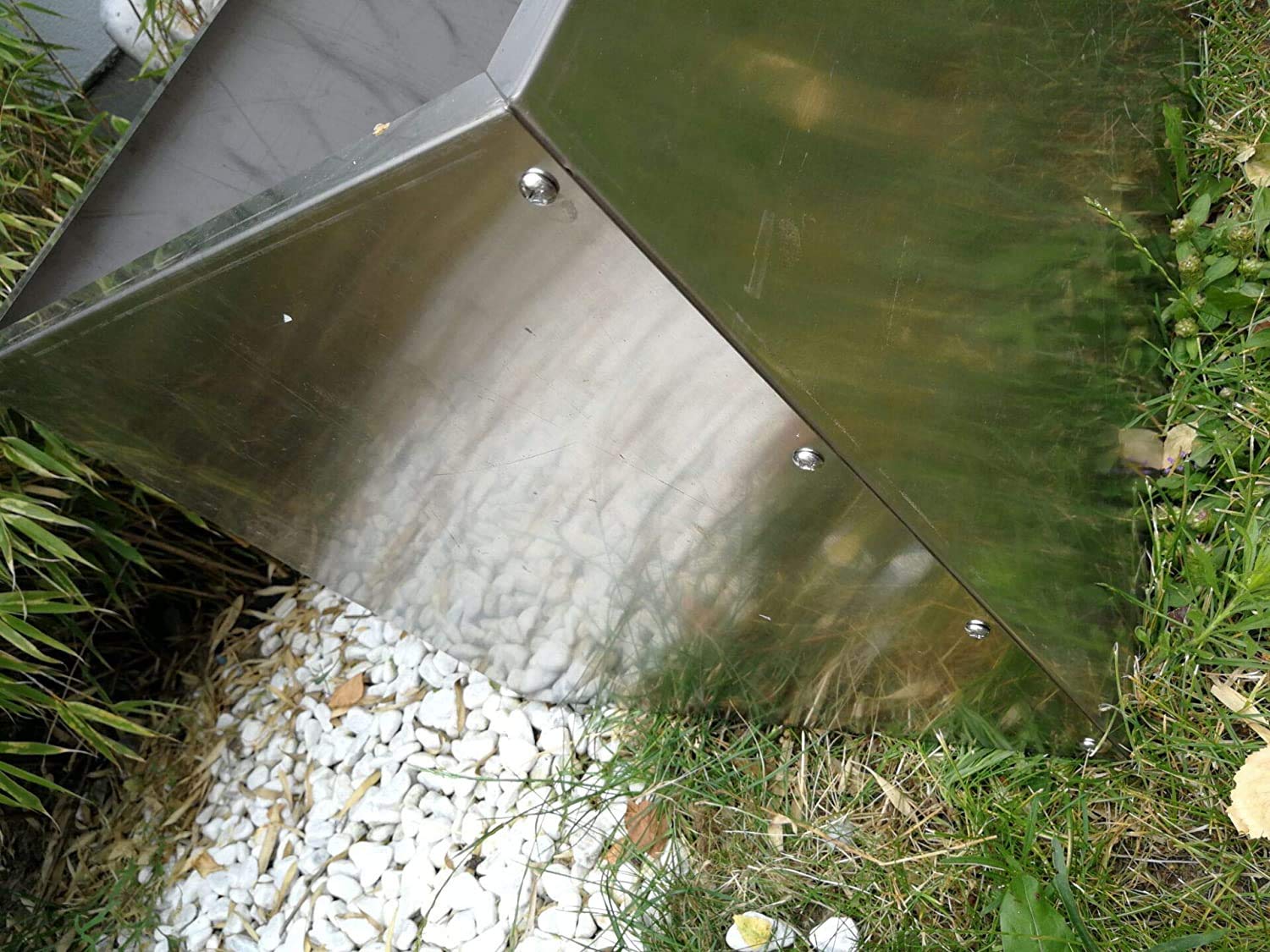 Zen Man Edelstahl Garten Pflanzschale Blumentopf Rostfreier Stahl No Rost Stainless Steel Garten Schale (031988-2S : 30 * 30 * 80cm)