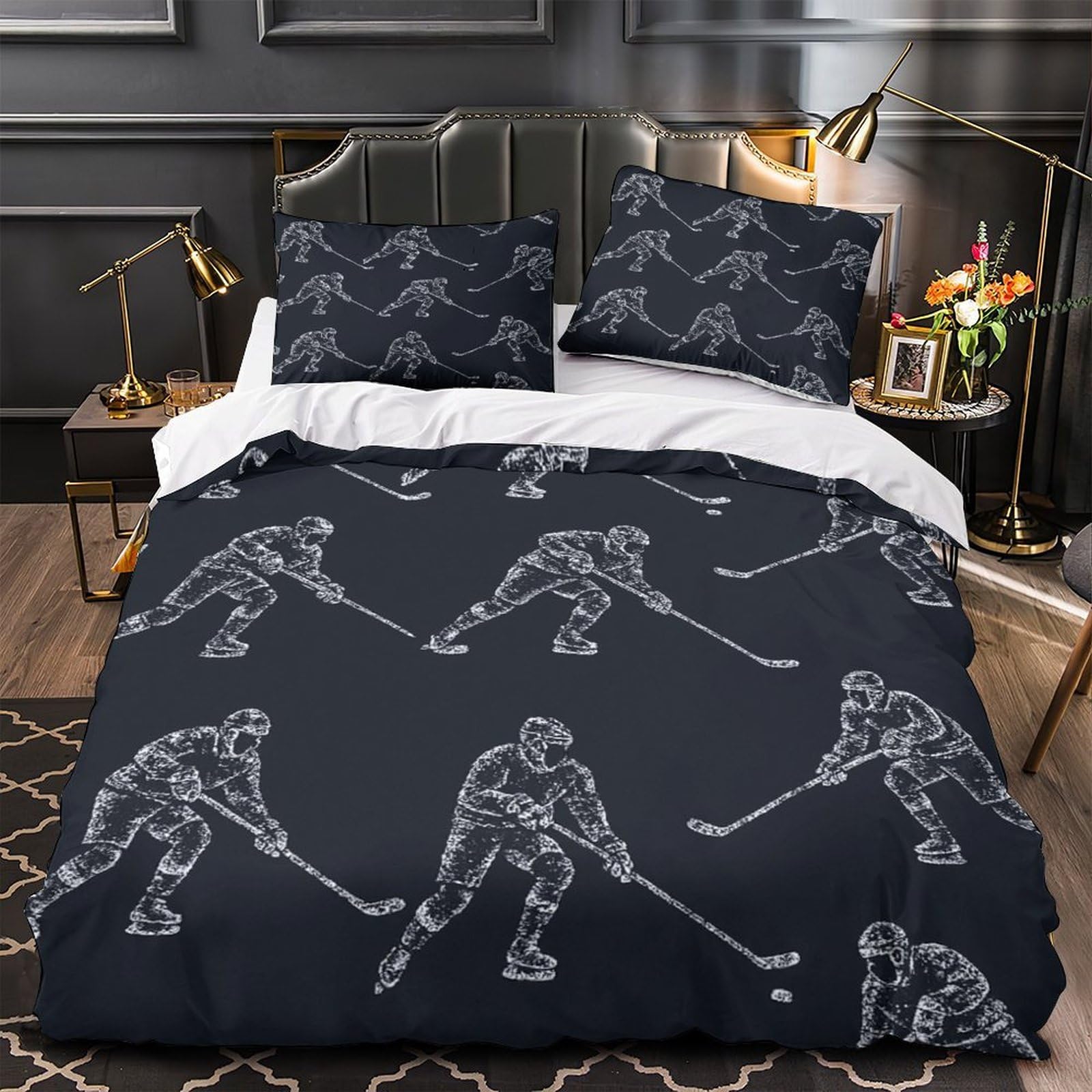 Lueur numérique dans votre chambre avec la housse de couette hexagonale 200x200cm