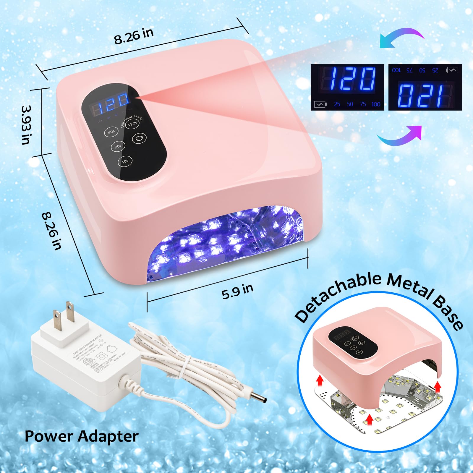 Amazon | COLORENE コードレス UV LED ネイルランプ 72W 充電式ネイル