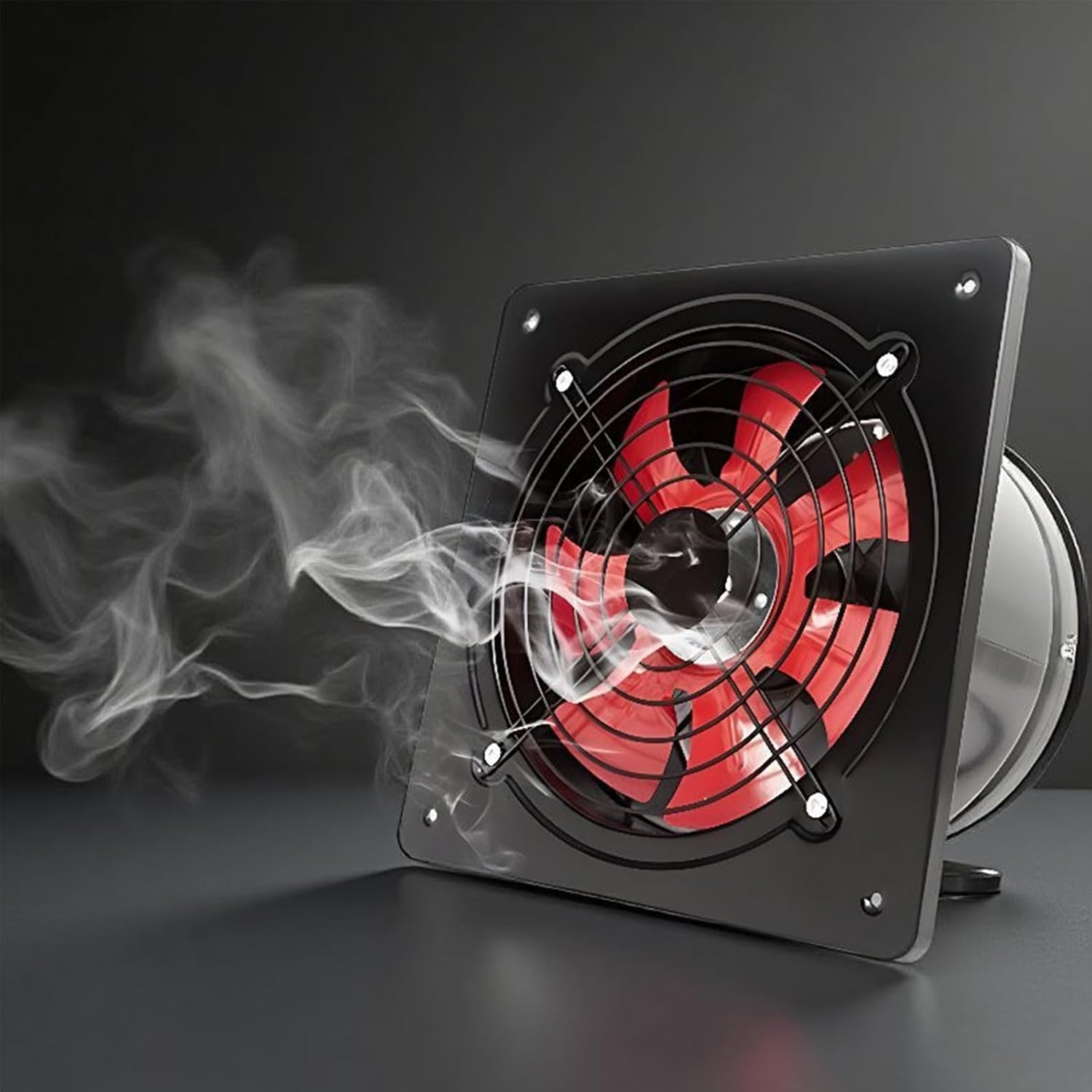 IP44 Waterproof 16-Inch Wall Mounted Vent Fan, 750W Low Noise Metal Exhaust Fan with Check Valve, Ideal for Shopping Malls, 220V, Energy Efficient Air Circulation