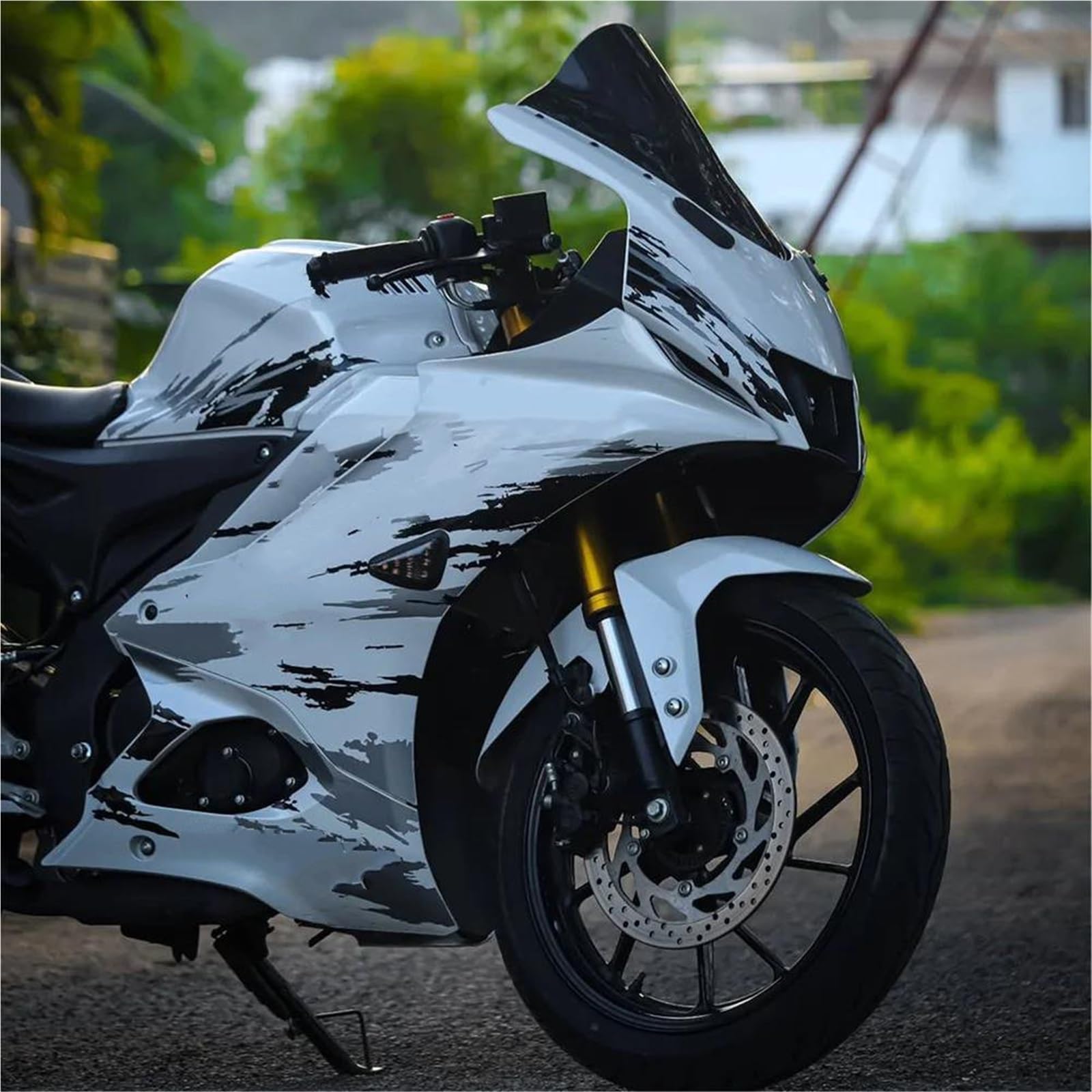 Cupolini E Parabrezza Per Moto Per YAMAHA YZFR15 V4.0 2021-2025 YZF-R15 V4 YZF-R125 2024 Deflettori Vento, Schermi E Visiere Cupolino Paravento(Argento)