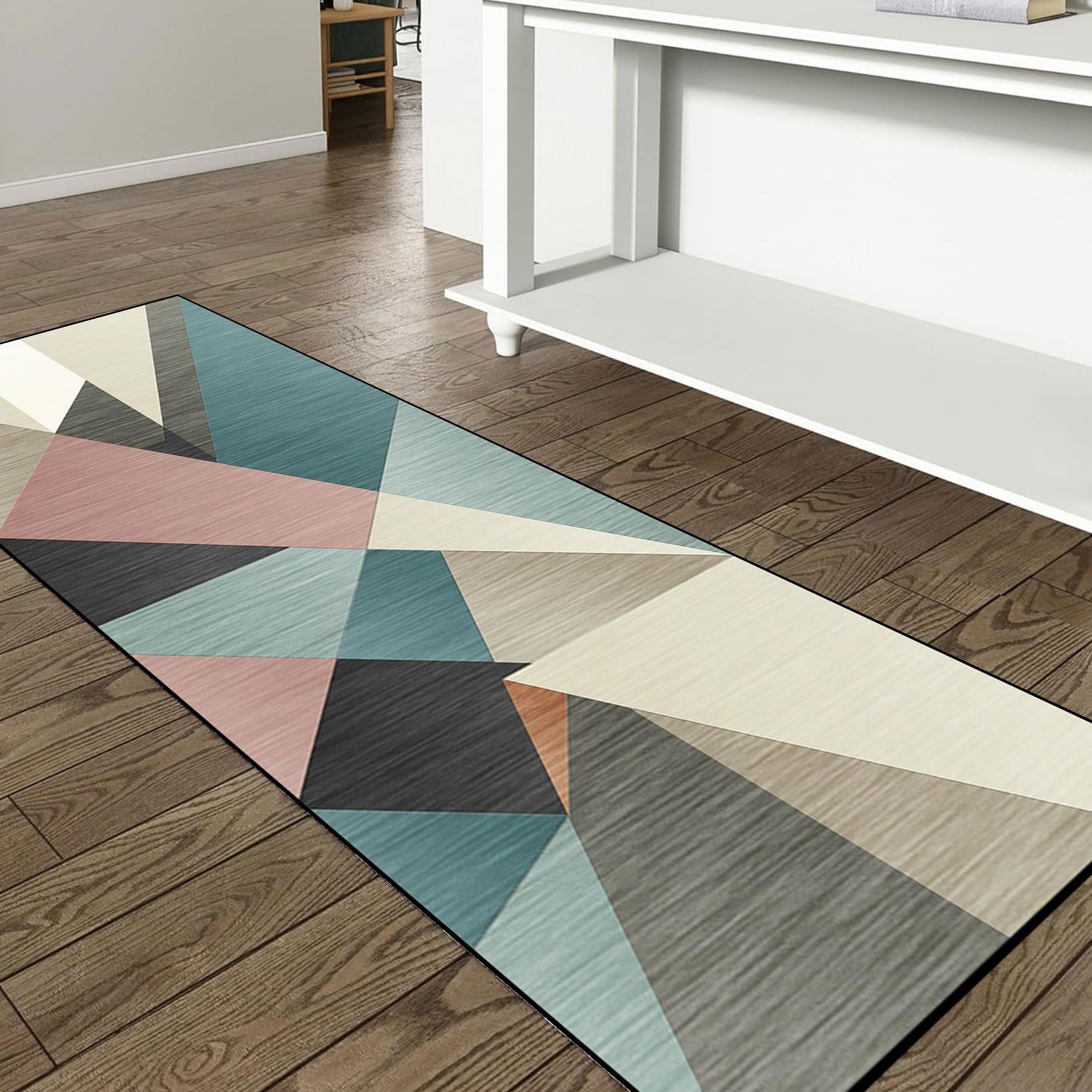 Alfombra de cocina antideslizante de 70x70 cm lavable con diseño vintage para pasillo