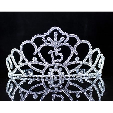 Janefashions TULIP CLEAR WHITE AUSTRIAN CRYSTAL RHINESTONE TIARA CROWN HAIR COMBS VEIL HEADBAND HEADPIECE PAGEANT PARTY BRIDAL PROM T2157 : Buy Online At Best Price In KSA - Souq Is Now - Foto 4