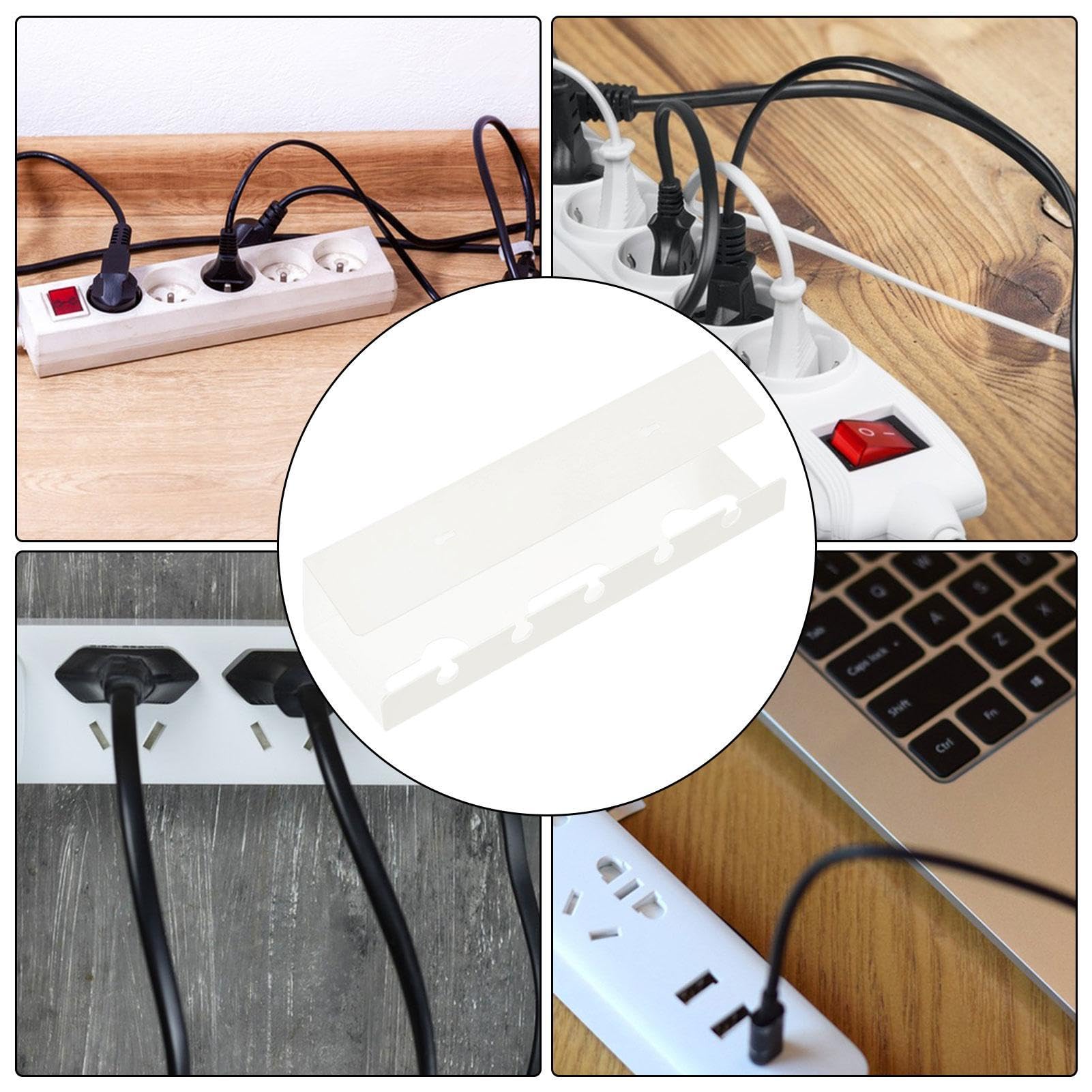 Kabel-Management-Tablett ohne Bohren, Kabelmanagement unter dem Schreibtisch, Bohrkabelregal ohne Gestell, selbstklebendes -Design, Kabelversteck, Heimschreibtisch, Drahtverstecker