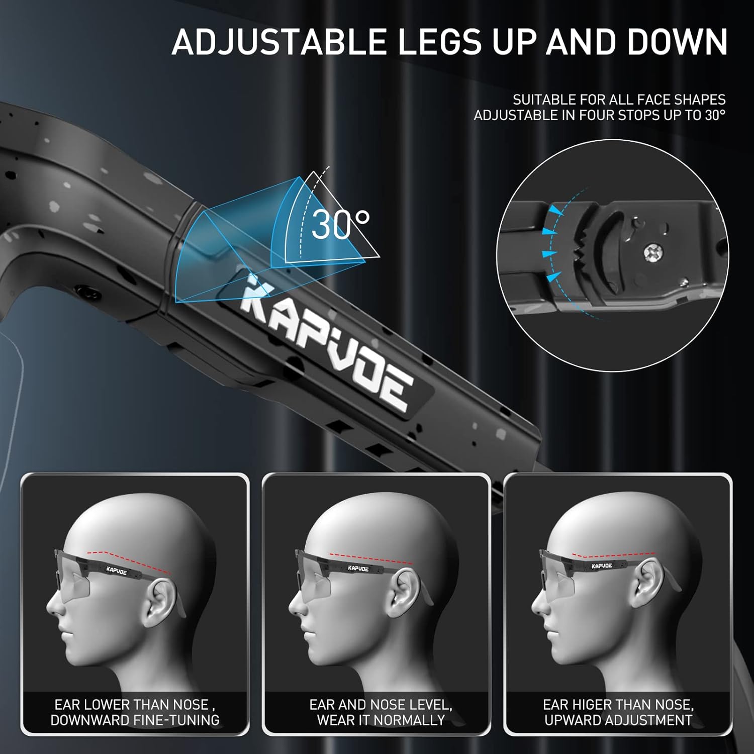 KAPVOE Photochromic Cycling Glasses Sports Sunglasses Mountain Bike Gasses Clear MTB Glasses Men Women Bicycle Riding Glasses