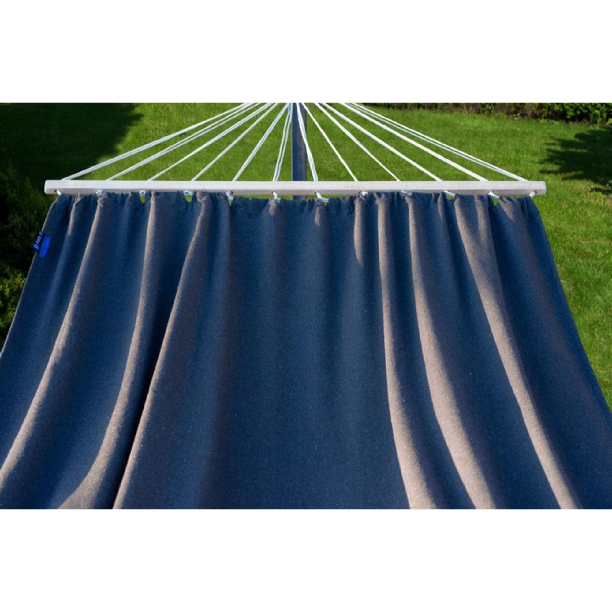 Potenza Hängematte Baumwolle Stabhängematte XXL 220 x 160 für 2 Personen, Belastbarkeit bis 200 kg Doppelhängematte (Grau)