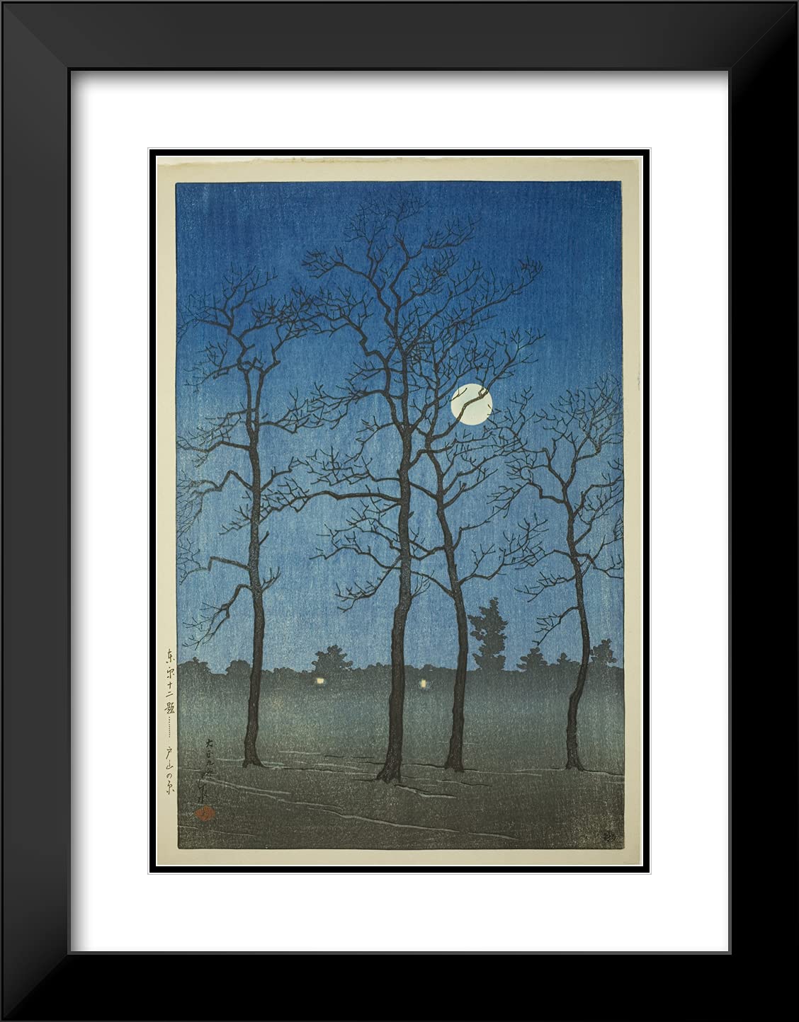 Amazon.com: ArtDirect Kawase Hasui 19x24 Black Modern Framed and