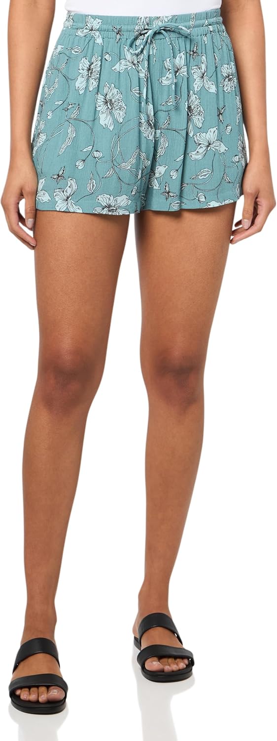 Volcom Women's Sunny Daze High Waisted Elastic Waist Beach Shorts