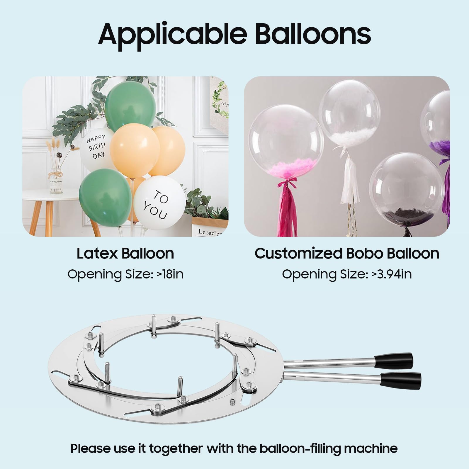 Ballon Expander Werkzeug, Ballon Expander Extractor, Edelstahl Stretcher Extractor für Ballon Stuffing Machine zum Befüllen DIY Blumenstrauß Geschenk