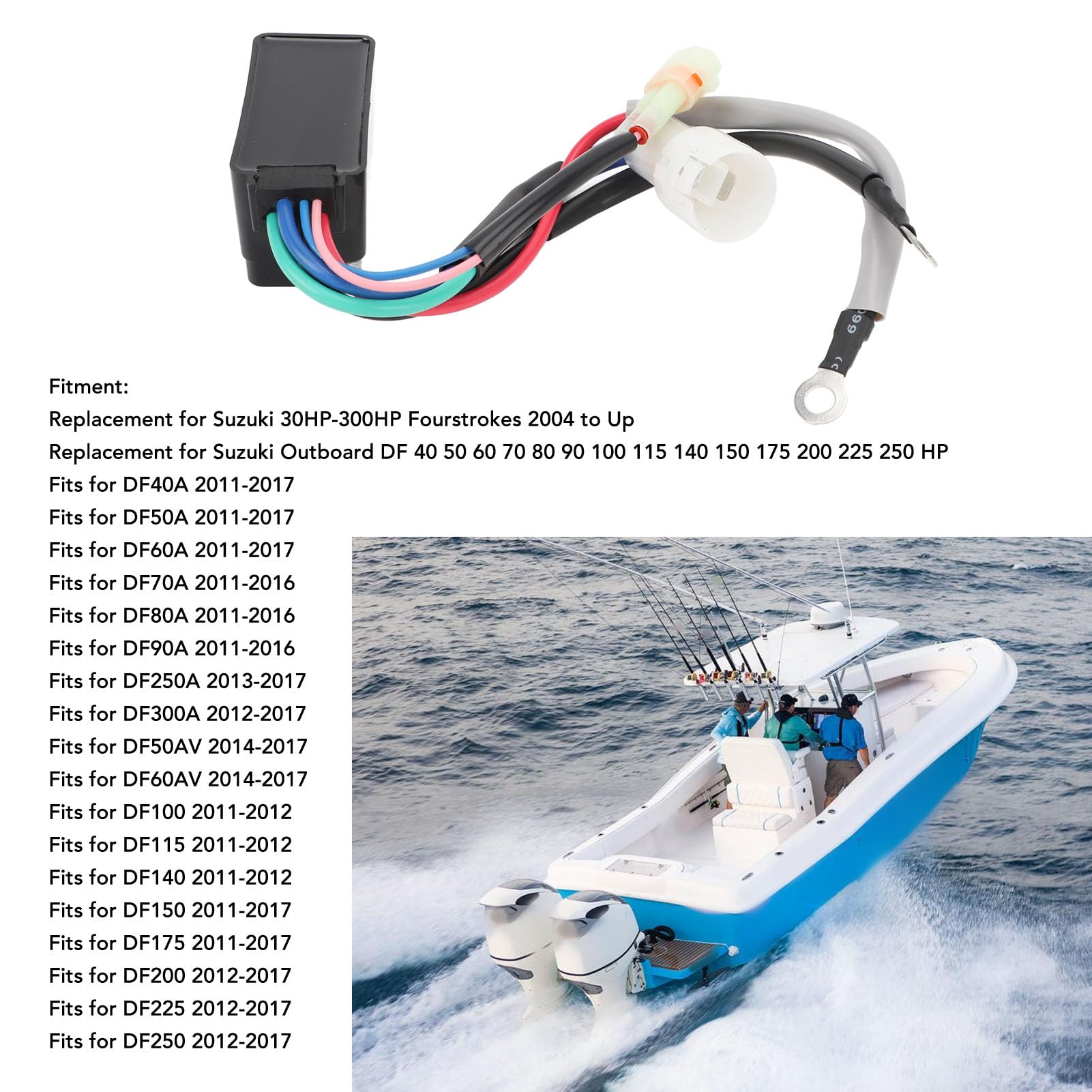 Tissting Relè di Inclinazione Power Trim OE 38410 93J12 per Suzuki 30HP-300HP Fourstrokes 2004-Ad oggi