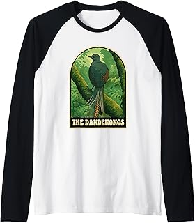 Dandenong Ranges Lyrebird Australia Nature Art Raglan Baseball Tee