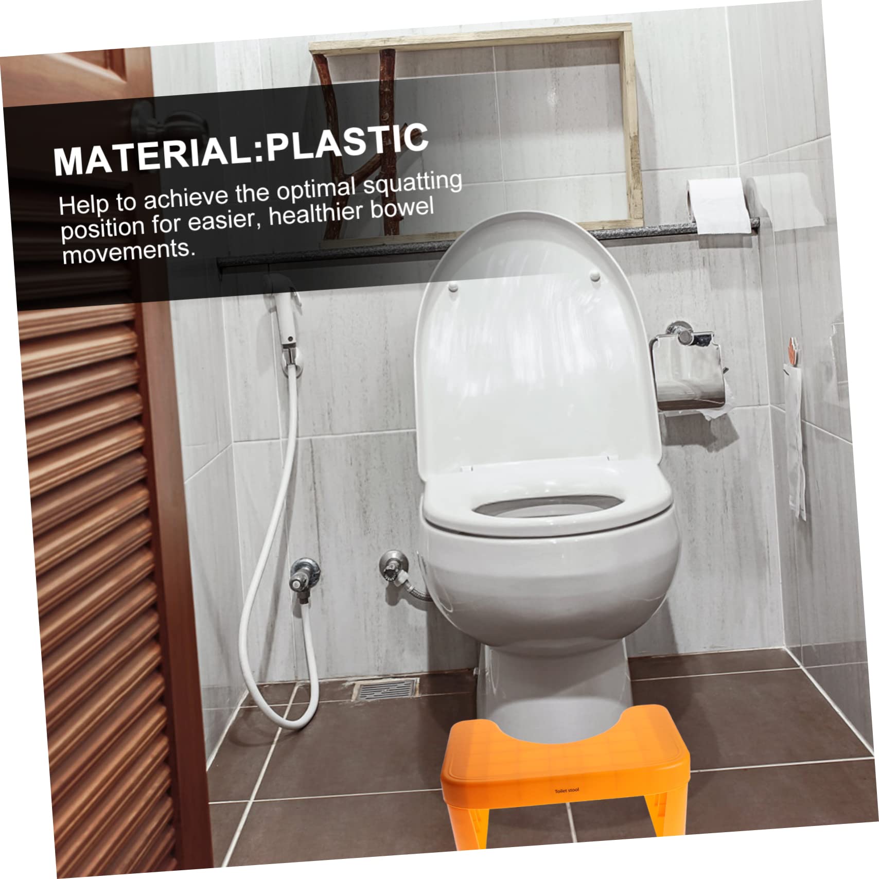 SOLUSTRE Home Bathroom Footstool Boys and Girls Toilet Step Stool Anti-Slip Sturdy for Heighten Stool