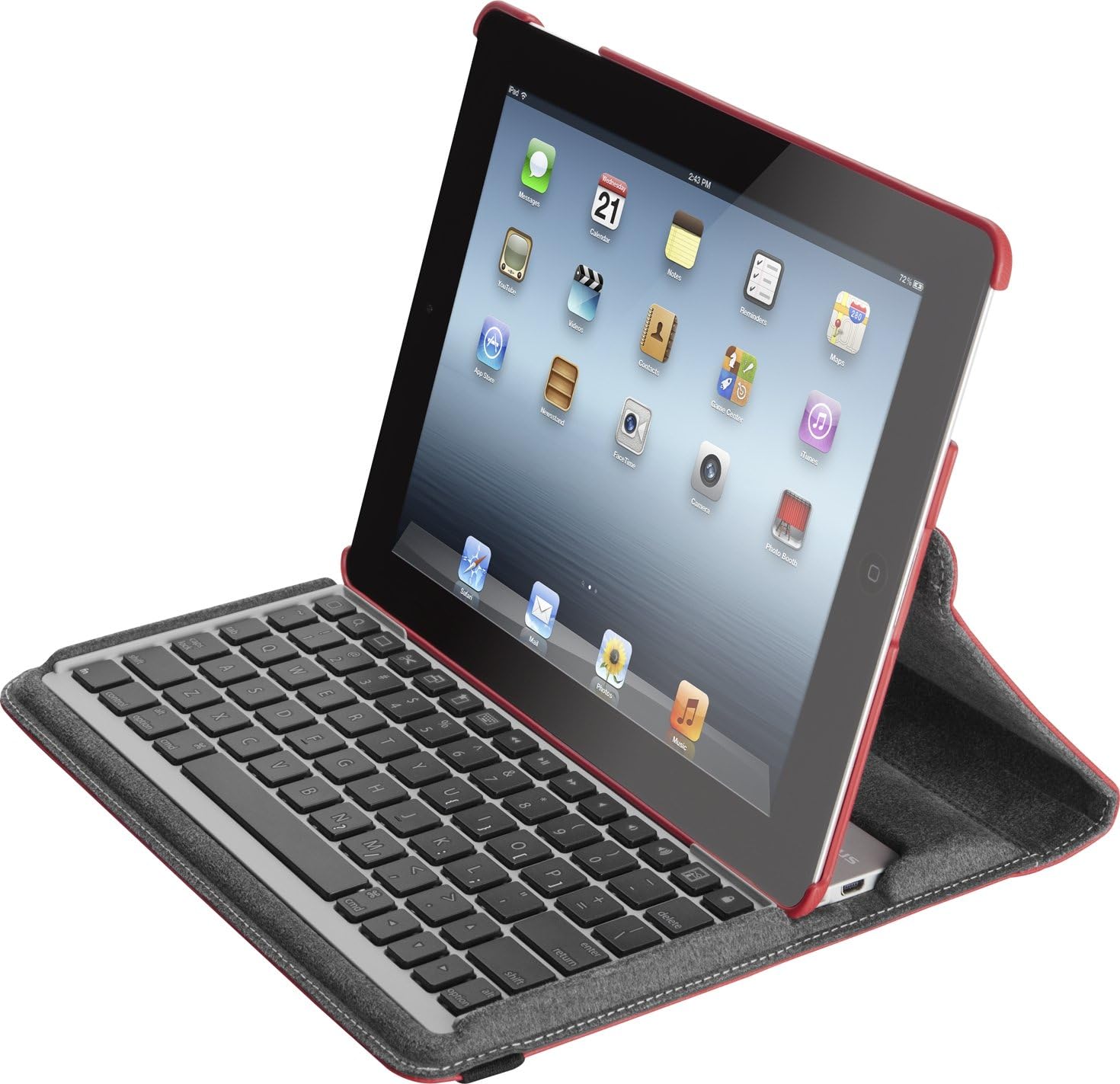 Targus VersaVu Rotating Keyboard Case and Stand for iPad 3rd Gen, Red (THZ17102US)