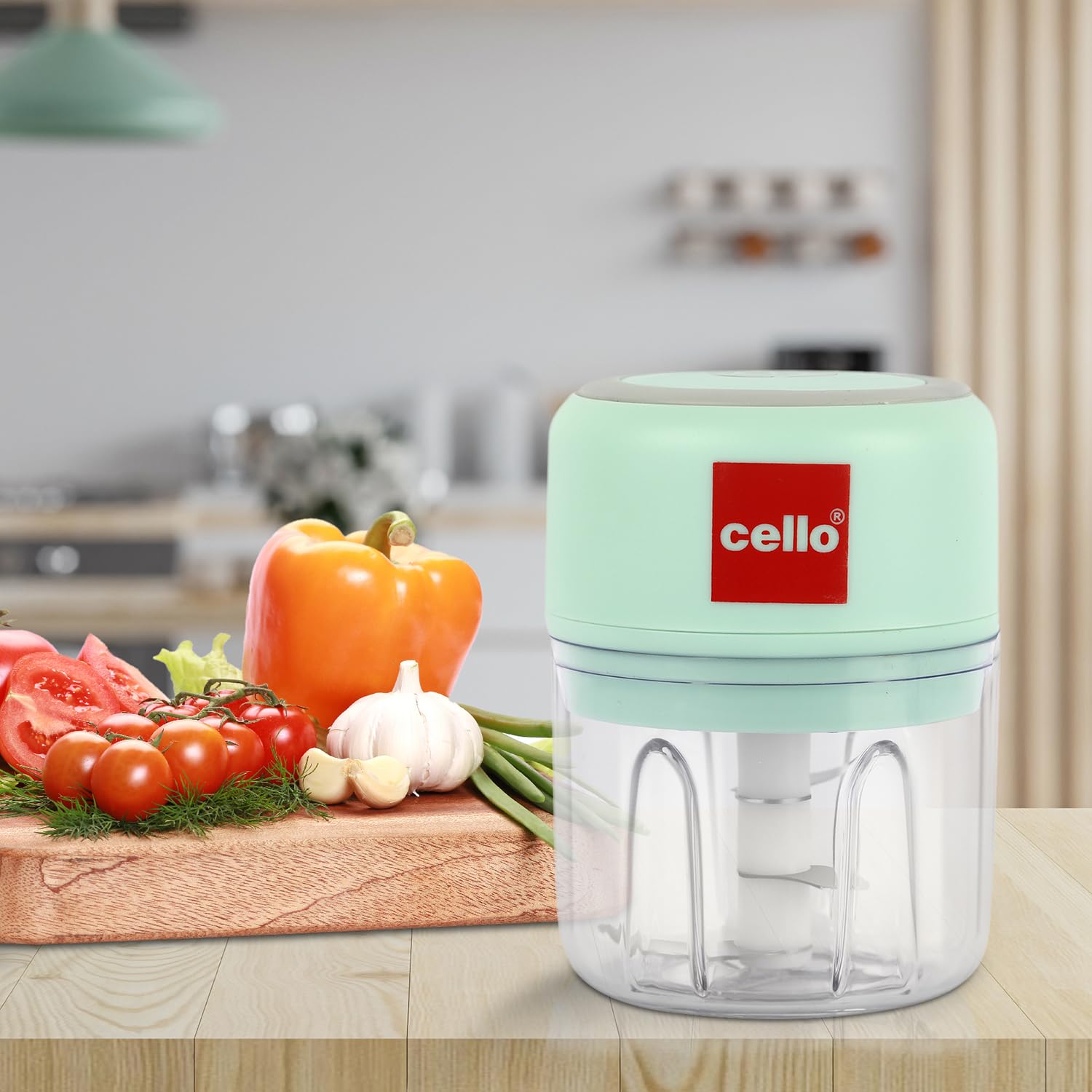 Cello Reva Multi Functional Electric Chopper | Stainless Steel Blades & Unbreakable Bowl | One Touch Operation | Rechargeable and Portable | Perfect For Quick Chopping, Mincing & Processing | Green (B0D6B3BMX7) Amazon Price History, Amazon Price Tracker