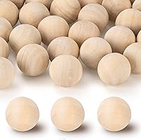 Vista 7 de Bolas de madera de 1/2 pulgada, 300 bolas de madera redondas sin terminar, bolas pequeñas de madera natural de 0.472 in para manualidades