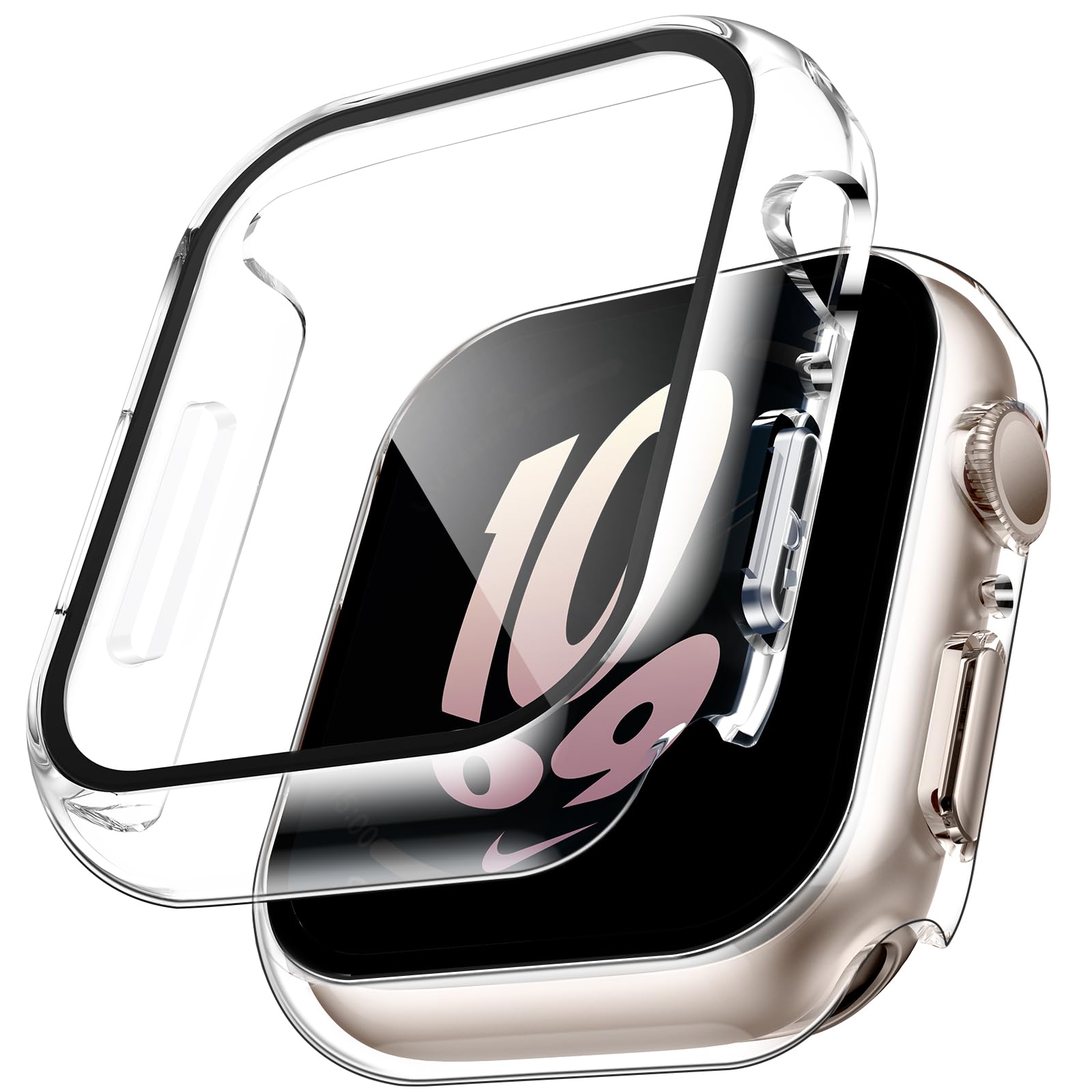 TAURI 2 Pack Hard Case for Apple Watch Ultra 3/Ultra 2/Ultra 49mm, with PC Tempered Glass Screen Protector, [Scristant Resistant], [Overall Protection] Slim Cover for iwatch Ultra 49mm, Black — Amazon image 29